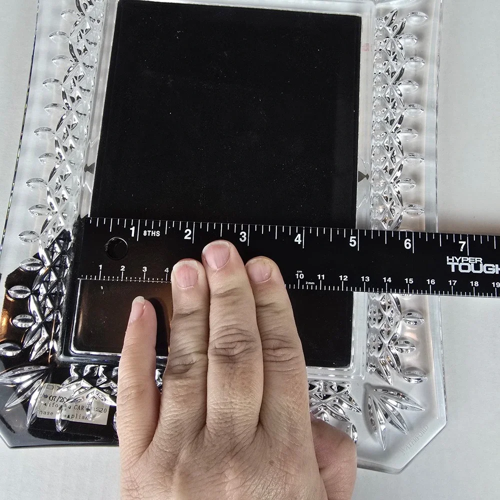 Waterford Lismore Diamond Crystal Photo Frame 5x7 Clear Freestanding Portrait